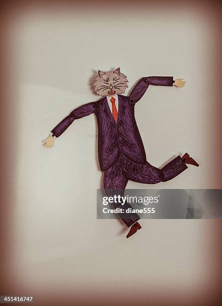 paper puppets employment issues concept - dance office stock illustrations