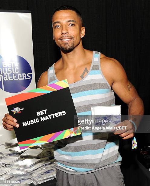 Singer Christian Keyes attends day 1 of a gifting suite during the 2014 BET Experience at L.A. LIVE on June 28, 2014 in Los Angeles, California.