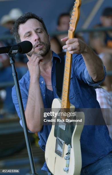 Singer/Songwriter Will Hoge performs during "Kicker Country Stampede" at Tuttle Creek State Park on June 28, 2014 in Manhattan, Kansas.