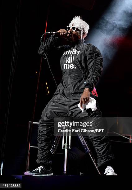 Andre 3000 of Outkast performs onstage at the OutKast, A$AP Rocky, Rick Ross, K. Michelle, August Alsina & Ty Dolla $ign Presented By Sprite during...