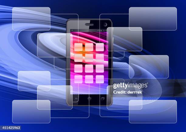 smart phone - phone call button stock illustrations