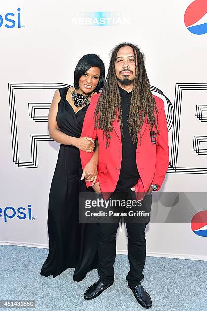 Beverly Bond and Bazaar Royale attend the "PRE" BET Awards Dinner at Milk Studios on June 28, 2014 in Hollywood, California.