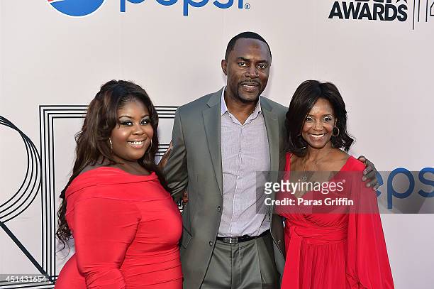 Raven Goodwin, Richard Brooks, and Margaret Avery attend the "PRE" BET Awards Dinner at Milk Studios on June 28, 2014 in Hollywood, California.