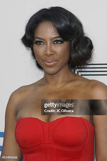 Tv personality Kenya Moore attends "PRE" BET Awards Dinner at Milk Studios on June 28, 2014 in Hollywood, California.