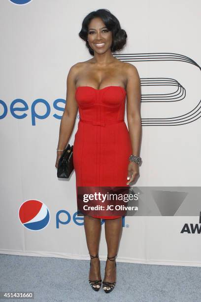 Tv personality Kenya Moore attends "PRE" BET Awards Dinner at Milk Studios on June 28, 2014 in Hollywood, California.