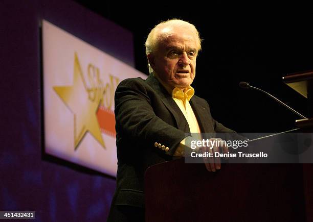 Jack Valenti during 2002 ShoWest Opening Ceremony at Paris Hotel in Las Vegas, Nevada, United States.