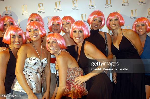 Amy McCarthy and Friends during Jenny McCarthy Hosts Her Sister Amy McCarthy's Birthday Party at JET Nichtcub at The Mirage Hotel and Casino resort...