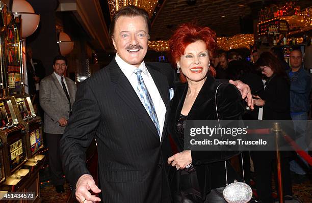 Robert Goulet and Vera Goulet during Barry Manilow's Opening Night of His New Show Music and Passion - Red Carpet Arrivals at The Las Vegas Hilton in...