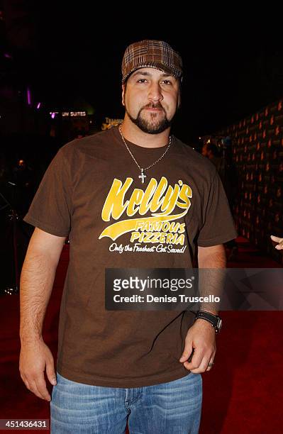 Joey Fatone during Hard Rock Hotel and Casino 10th Anniversary Weekend - Bon Jovi in Concert - Red Carpet Arrivals at The Hard Rock Hotel and Casino...