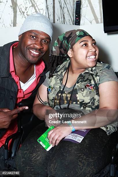 Brian Hooks and Rashai Stacker attended the BET & Make A Wish Foundation Recipient Wish To Attend BET Awards Weekend - Day 2 on June 28, 2014 in Los...