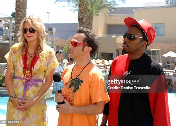 Hanna Verboom, Rob Schneider and Eddie Griffin during Deuce Bigalow: European Gigolo Male Gigolo Contest Hosted by MTV Hits - Summer on the Strip at...