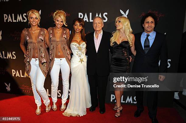 Karissa and Kristina Shannon, 2009 Playmate of the Year Ida Ljungqvist, Hugh Hefner, Crystal Harris and George Maloof arrives at Playboy's 50th...