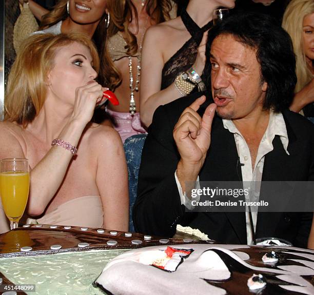 Gene Simmons with Friend during Gene Simmons' Birthday Party - August 25, 2005 at The Palms Hotel and Casino Resort in Las Vegas, Nevada.