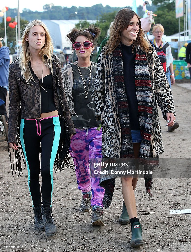 Celebrity Sightings At The Glastonbury Festival