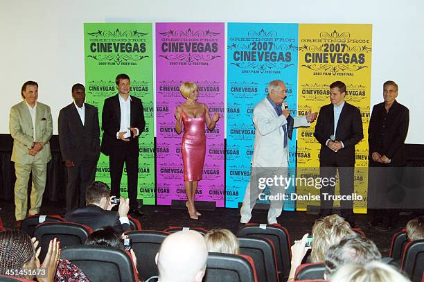 Andy Garcia, Don Cheadle, Brad Pitt, Ellen Barkin, Jerry Weintraub, Matt Damon and George Clooney