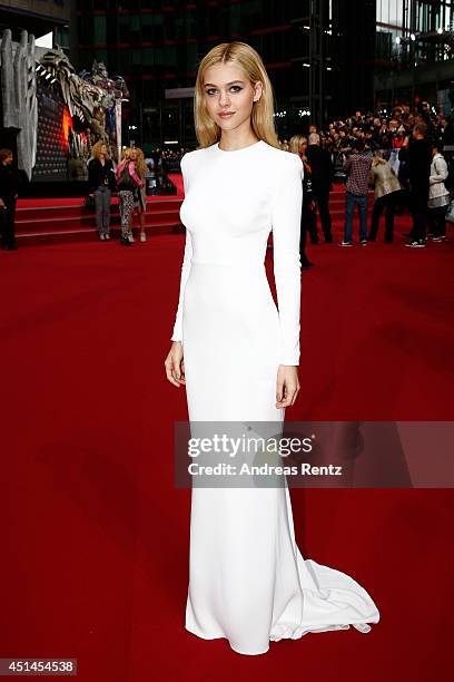 Actress Nicola Peltz attends the european premiere of 'Transformers: Age of Extinction' at Sony Centre on June 29, 2014 in Berlin, Germany.