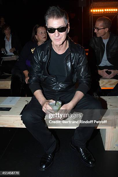 Singer Etienne Daho attends the Saint Laurent show as part of the Paris Fashion Week Menswear Spring/Summer 2015 on June 29, 2014 in Paris, France.