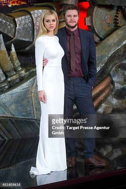 Nicola Peltz and Jack Reynor attend the premiere of the film 'Transformers: Age of Extinction' at Sony Centre on June 29, 2014 in Berlin, Germany.