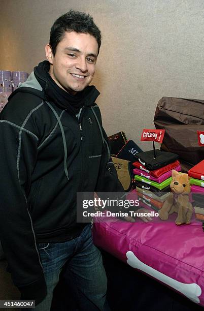 Actor Jesse Garcia visits the Iconix Gifting for a Cause Suite produced by Backstage Creations on January 21, 2008 in Park City, Utah.