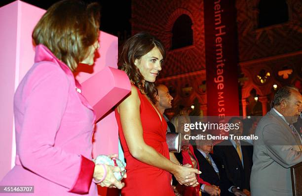 Evelyn H. Lauder, Elizabeth Hurley, Andre Agassi, Dr. Miriam Adelson, Sheldon G. Adelson and Robin Leach