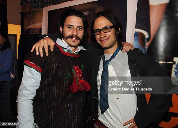 Tin Dirdaual and Gael Garcia Bernal during 2006 Park City - Levi's Dry Goods - The Science Of Sleep After Party at Levi's Dry Goods, Main Street in...