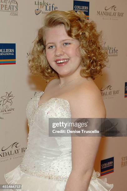 Singer Amanda LaMunyon arrives at the 2008 Lili Claire Foundations Benefit Concert at Mandalay Bay Resort & Casino Events Center on April 26, 2008 in...