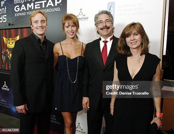 Jay Mohr, Nikki Cox, Joseph and Kathy Olin during 9th Annual Interactive Achievement Awards in Las Vegas Hosted By Jay Mohr at The Joint at The Hard...