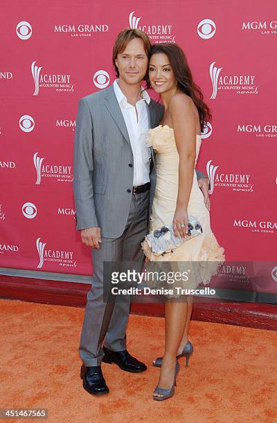 Musician Bryan White and wife Erika Page White arrive at the 43rd annual Academy Of Country Music Awards held at the MGM Grand Garden Arena on May...