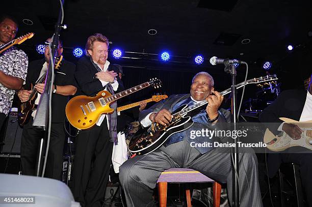 Robert Cray, Steve Cropper, Lee Roy Parnell and B.B. King performs at the grand opening of B.B. Kings Blues Club at The Mirage on December 11, 2009...