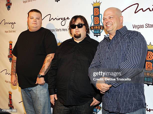 Corey Harrison and Rick Harrison arrive at the grand opening of B.B. Kings Blues Club at The Mirage on December 11, 2009 in Las Vegas, Nevada.
