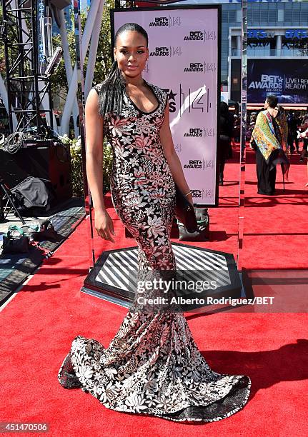 Actress Demetria McKinney attends the Pantene Style Stage during BET AWARDS '14 at Nokia Theatre L.A. LIVE on June 29, 2014 in Los Angeles,...