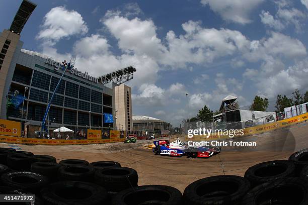 Ryan Briscoe of Australia drives the NTT Data Chip Ganassi Racing Dallara during the Verizon IndyCar Series Shell and Pennzoil Grand Prix of Houston...