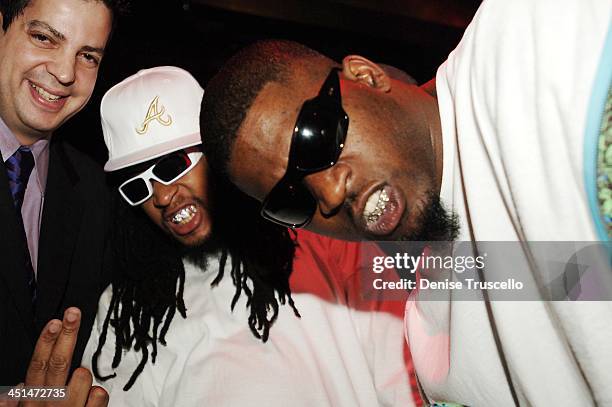 Tommy Lipnick, Lil Jon and David Banner during Maxim 100th Issue Weekend - Party Inside at Wynn Las Vegas Club Tryst in Las Vegas, Nevada.