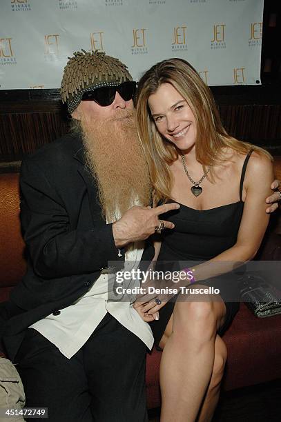 Musician Billy Gibbons of ZZ Top and his wife Gilligan Gibbons attend Slash's birthday party at JET Nightclub at the Mirage Hotel and Casino on July...