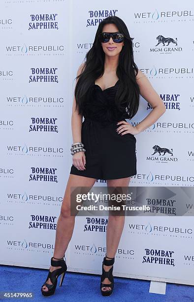 Kim Kardashian arrives at Wet Republic on April 24, 2010 in Las Vegas, Nevada.