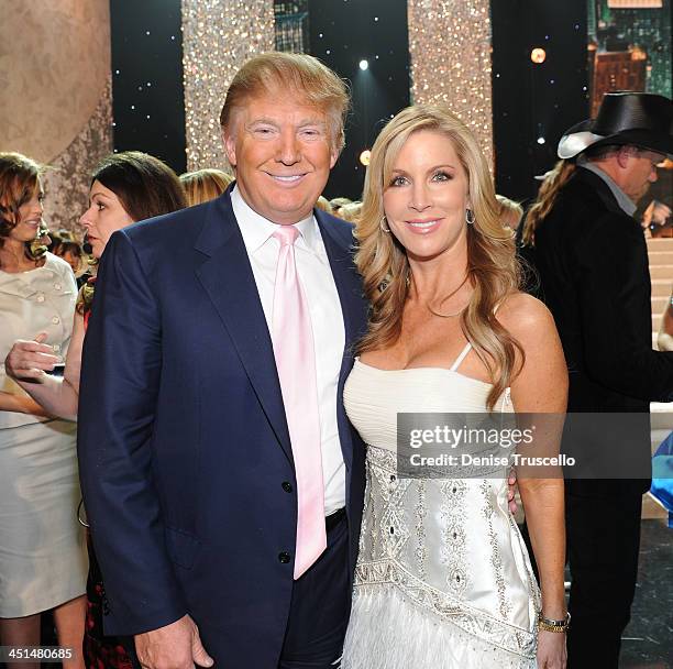 Donald J. Trump and Alicia Jacobs attend the Miss USA 2010 pageant at Planet Hollywood Casino Resort on May 16, 2010 in Las Vegas, Nevada.