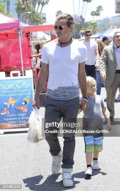 Gavin Rossdale and Zuma Rossdale are seen on June 16, 2013 in Los Angeles, California.
