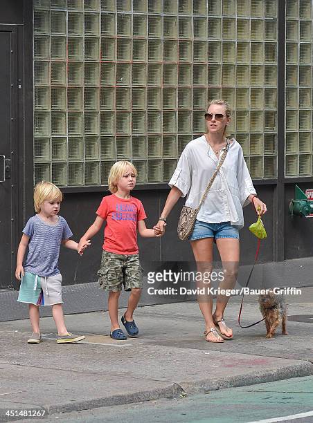 June 17: Naomi Watts sighting with sons, Samuel Schreiber and Akexander Schreiber on June 17, 2013 in New York City.