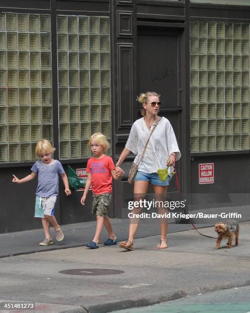 June 17: Naomi Watts sighting with sons, Samuel Schreiber and Akexander Schreiber on June 17, 2013 in New York City.