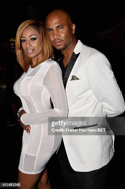 Rapper Karlie Redd and Thomas Reynolds attend the BET AWARDS '14 at Nokia Theatre L.A. LIVE on June 29, 2014 in Los Angeles, California.