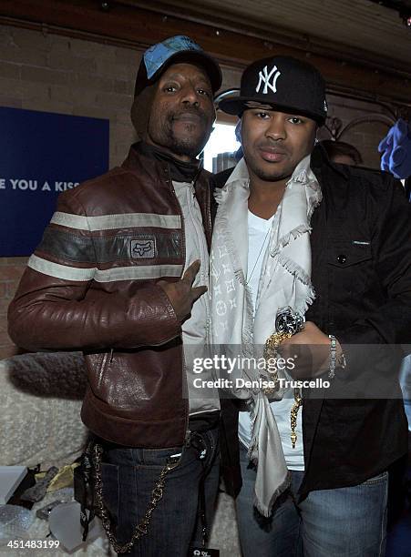 The Dream AKA Terius Nash and guest at the Island Def House of Hype Hospitality Suite on January 16, 2009 in Park City, Utah.