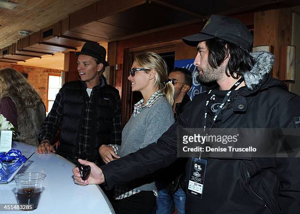 Nicolas Potts, Jessica Hart and Jay Lyon at the Island Def House of Hype Hospitality Suite on January 16, 2009 in Park City, Utah.