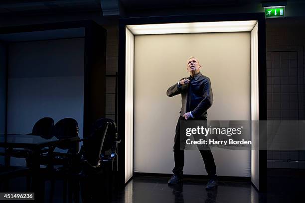 Fashion designer Jean Paul Gaultier is photographed for the Sunday Times magazine on March 12, 2014 in Paris, France.