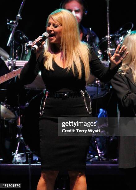 Lisa Matassa performs during Playin' Possum! The Final No Show Tribute To George Jones - Show at Bridgestone Arena on November 22, 2013 in Nashville,...