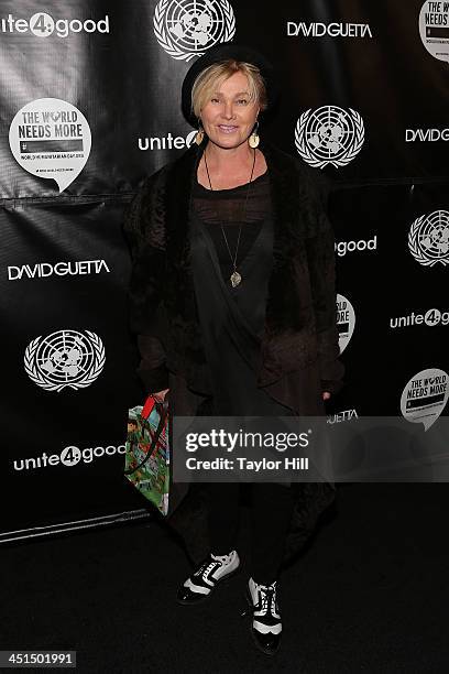 Deborra-Lee Furness attends the David Guetta "One Voice" Music Video Premiere at United Nations on November 22, 2013 in New York City.