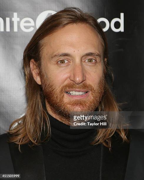 David Guetta attends the David Guetta "One Voice" Music Video Premiere at United Nations on November 22, 2013 in New York City.