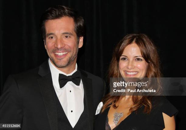 Personalities JD Roberto and Rebecca Budig attend the Daytime Creative Arts Emmy Awards Gala at Westin Bonaventure Hotel on June 20, 2014 in Los...