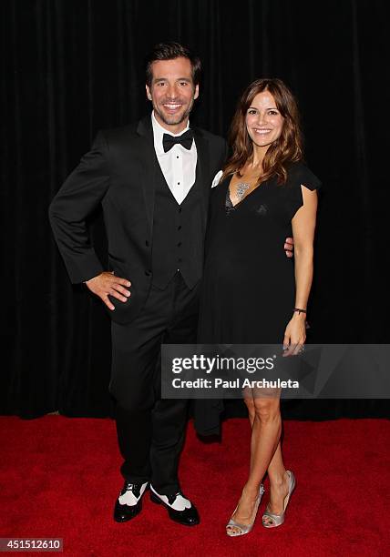 Personalities JD Roberto and Rebecca Budig attend the Daytime Creative Arts Emmy Awards Gala at Westin Bonaventure Hotel on June 20, 2014 in Los...