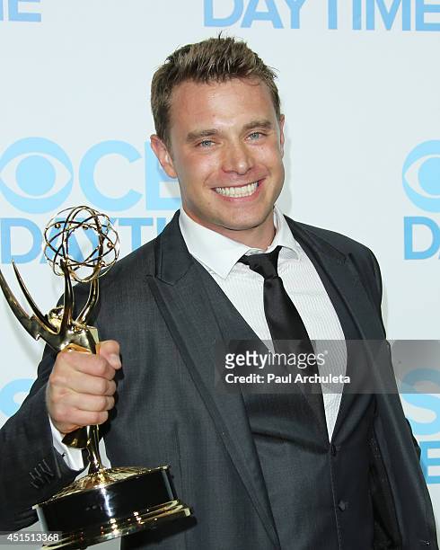 Actor Billy Miller attends the 41st Annual Daytime Emmy Awards CBS after party at The Beverly Hilton Hotel on June 22, 2014 in Beverly Hills,...