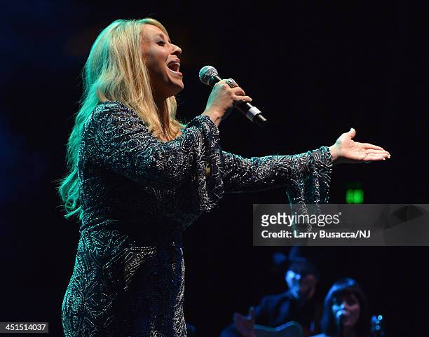 Lisa Matassa performs during Playin' Possum! The Final No Show Tribute To George Jones - Show at Bridgestone Arena on November 22, 2013 in Nashville,...
